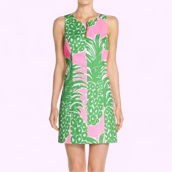 Lilly Pulitzer Mila Zip Front Shift Dress - 100% Cotton - Size 2 - Picture 2 of 7